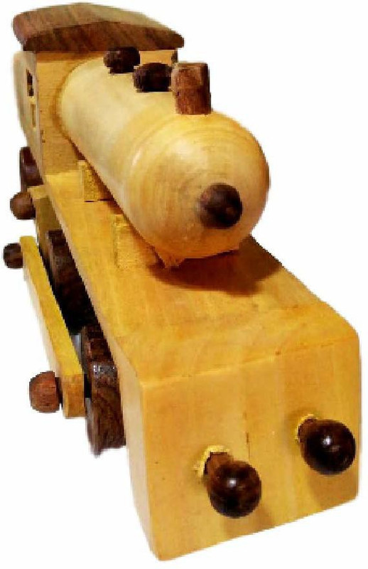 ARTANDCRAFTINDIA Rail Engine with Rolling Wheel | Wooden(Brown)