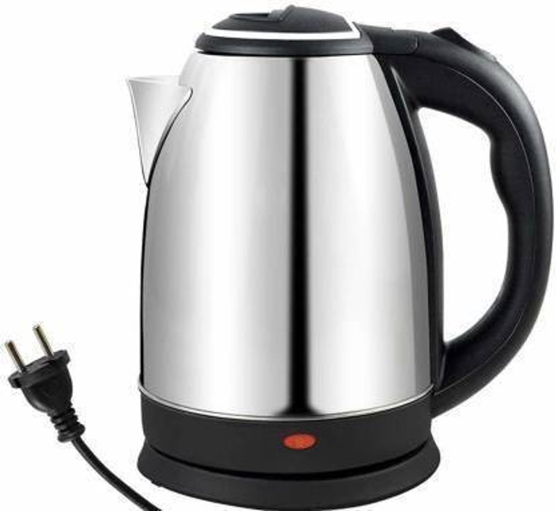 OURASI Stainless Steel Electric Kettle | Auto Shut Off Multipurpose | Extra Large Cattle Electric with Handle Hot Water Tea Coffee Maker Water Boiler, Boiling Milk (2 Litre) Electric Kettle(2 L, Black, Silver)