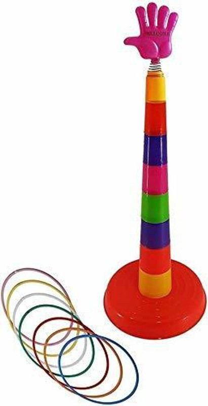 WHITE POPCORN Ring Toss Kids Hoopla Throw Game Indoor Outdoor Game(Multicolor)