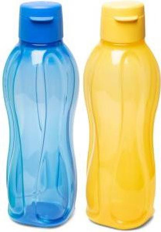 TUPPERWARE Aquasafe Fliptop Bottle 1000 ml Silicone Bottle(Pack of 2, Multicolor)