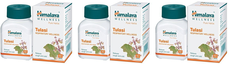 HIMALAYA Tulasi Respiratory Wellness relieves cough & cold (180 Tablets)(Pack of 3, 180)