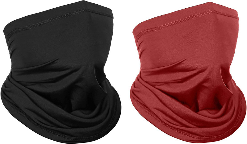 Bismaadh Polyester Gaiter(White, Maroon)