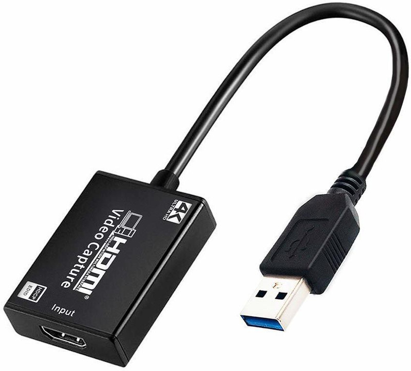 Etzin 4K USB 3.0 HDMI Video Capture Card HDMI to USB 3.0 Video Recorder EPL-812HVC Media Streaming Device(Black)