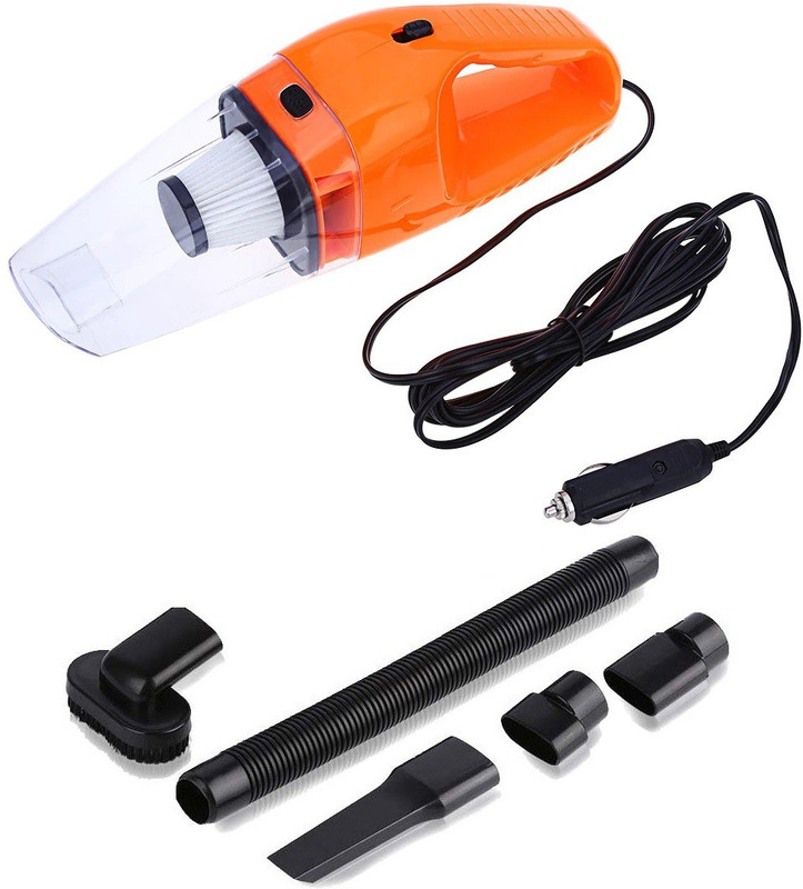 LATESHOP Portable Handheld 12V High Power 120W Auto Vacuum Cleaner Wet Dry Dual-Use Super Suction With Hepa Filter Car Vacuum Cleaner(Orange)