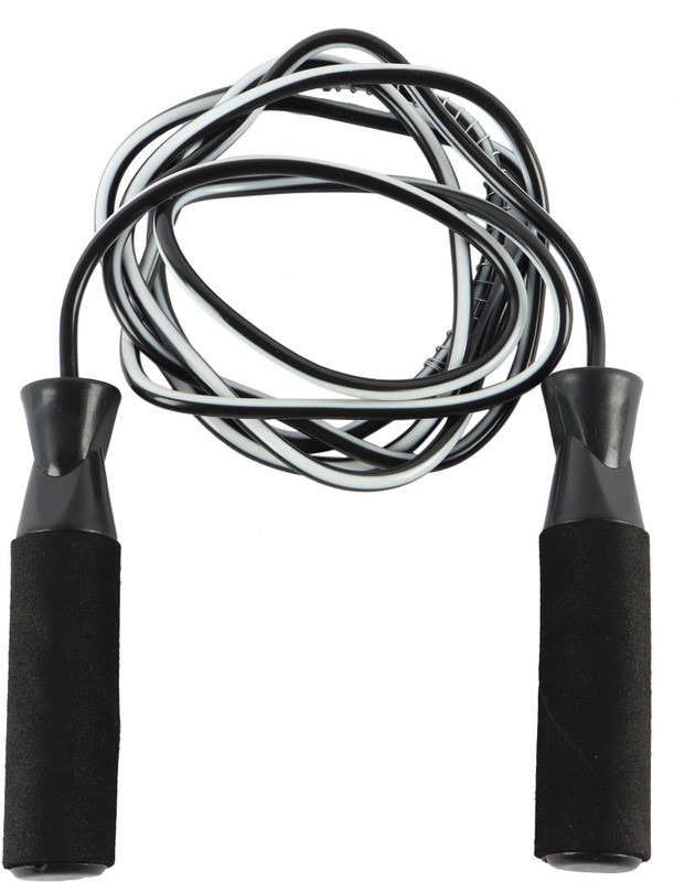 Manogyam Jump Skipping Rope for Men & Women Ball Bearing Ball Bearing Skipping Rope Ball Bearing Skipping Rope(Black, Length: 270 cm)