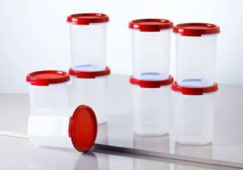 TUPPERWARE Plastic Utility Container  - 440 ml(Pack of 8, Red)