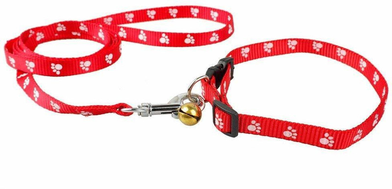 Rvpaws Nylon Paw Print 10MM Collar Set for Puppies and Cats,Multi-Colored and Multi-Printed Plain Dog & Cat Collar Charm(Multicolor, Solid)