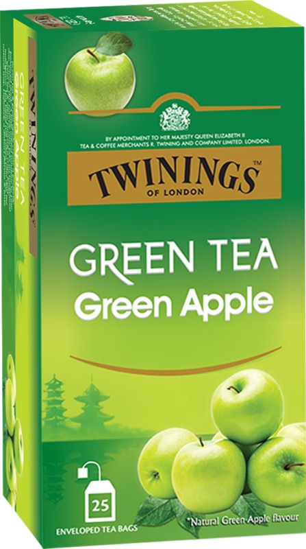 TWININGS Green Tea Green Apple, Pure, Fruity & Indulgent Green Apple Green Tea Bags Box