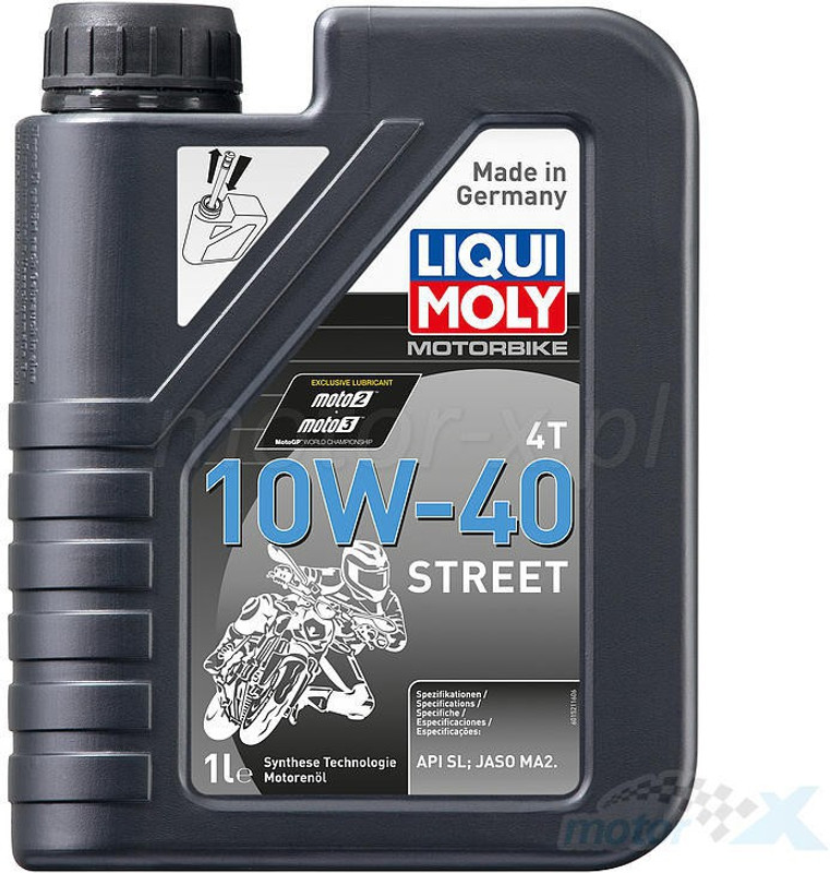 Liqui Moly 4T 10W40 Street Liqui Moly Street Synthetic Blend Engine Oil(1 L, Pack of 1)