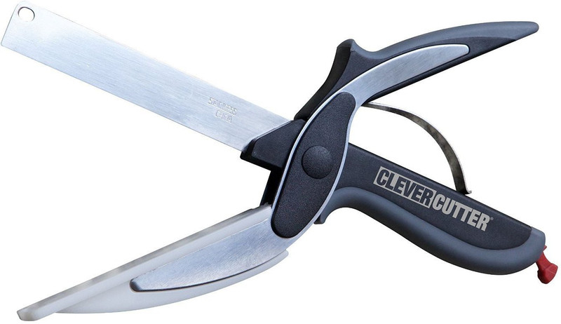 Avatoz Clever Cutter 2 in 1 Kitchen Knife & Chopping Board Steel All-Purpose Scissor(Black, Silver, Pack of 1)