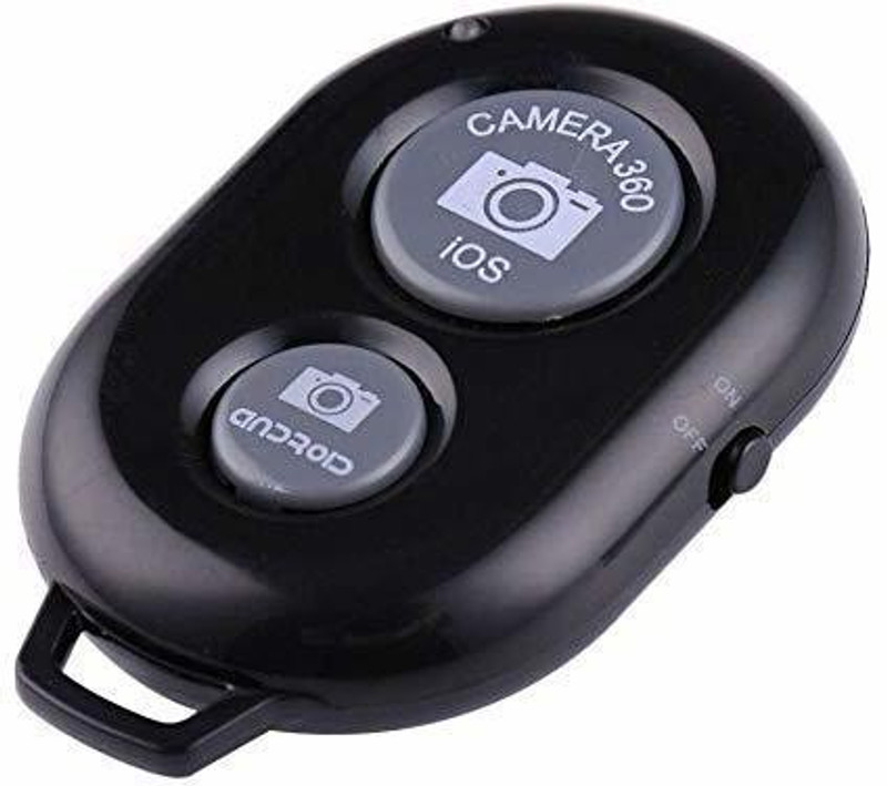 Viraan Wireless Bluetooth Remote Shutter Controller Button Self-Timer Camera Stick Shutter Release Phone Controller( REMOTE CONTROLLER )  Camera Remote Control(Black)