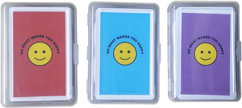 The Ace Card company 3 pack of Cute Plastic Playing Cards(Multicolor)