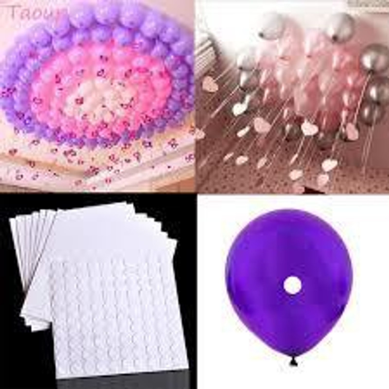 PREMIUM PARTY SHOP Solid GLUEDOT02 Balloon Bouquet(White, Pack of 2)