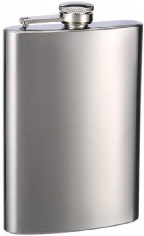 CPEX JONE WALKER Stainless Steel Embossed Hip Flask, 10 oz/296 ml Hip Flask(296 ml)