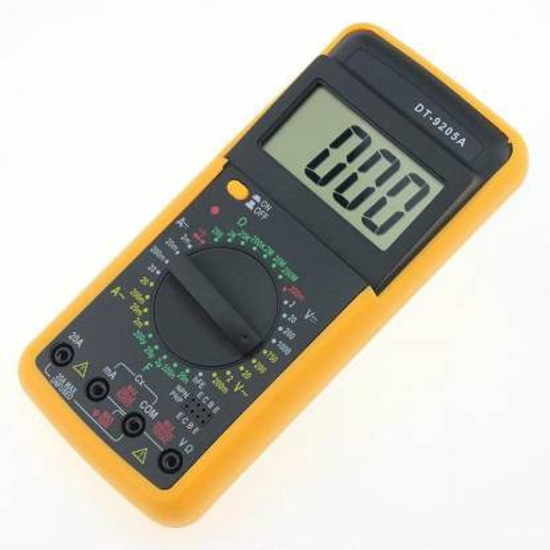 TheNextStore DT-9205A Volt Multi-meter With Probes For Resistance, Capacitor Check Meter Digital Multimeter (Yellow 2000 Counts) Digital Multimeter (2000 Counts) Digital Multimeter(2000 Counts)