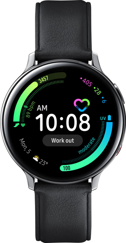 SAMSUNG Galaxy Watch Active 2 Steel LTE(Black Strap, Regular)