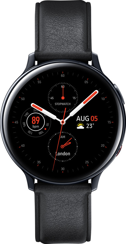 SAMSUNG Galaxy Watch Active 2 Steel LTE(Black Strap, Regular)