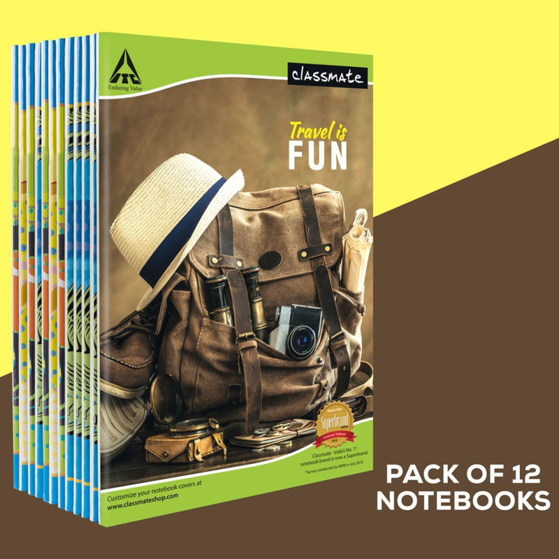 Classmate Notebook A4 Notebook Single Line 172 Pages(Multicolor, Pack of 6) Classmate Notebook A4 Notebook Single Line 172 Pages(Multicolor, Pack of 6)