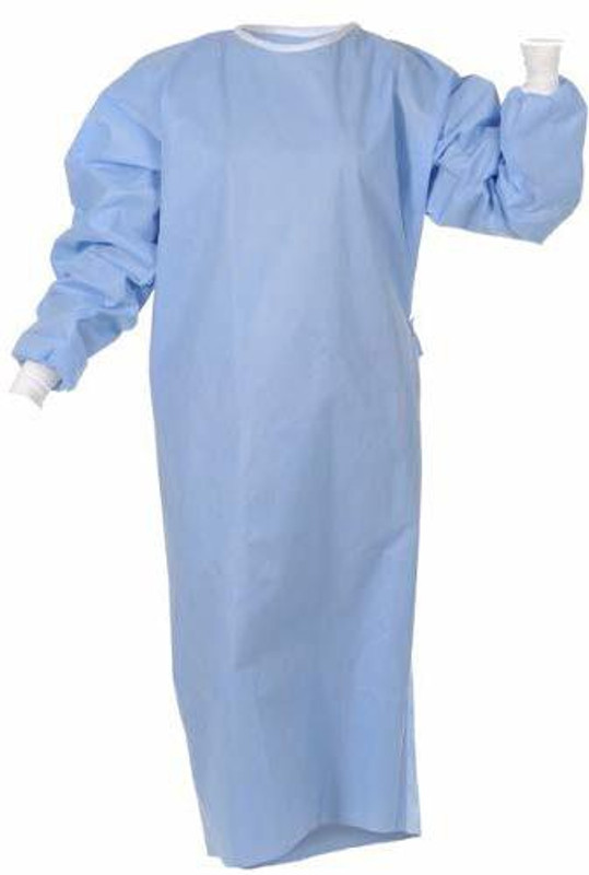 sky enterprise shop Sky- Pack 3 Disposable Surgical Gown Non woven(Color-Blue,Free Size -Lenth 48"- 40 Gsm) Gown Hospital Scrub for Isolation Gown Gown Hospital Scrub(Blue Free)