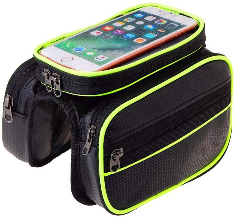 TUHI Waterproof Touch Screen Bicycle Beam Package Bag Multipurpose Storage Carrier Bicycle Phone Holder