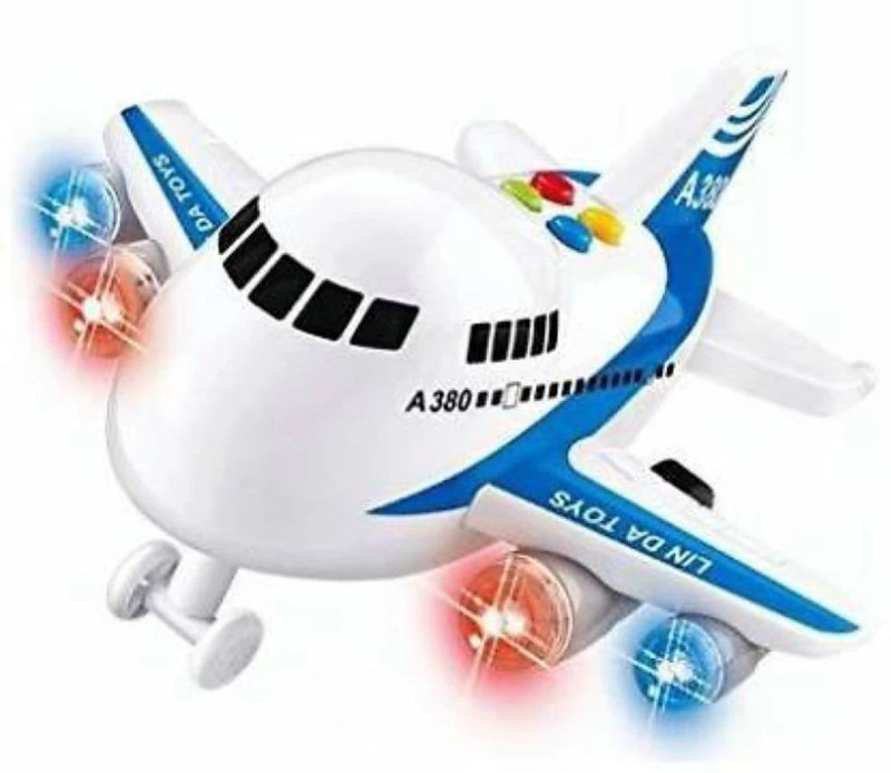 miza jumbo friction powerd airplane(White)