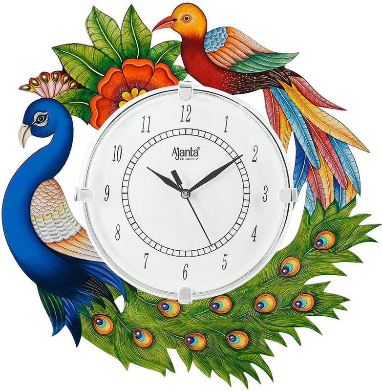 AJANTA Analog 35 cm X 35 cm Wall Clock(Multicolor, With Glass, Standard) AJANTA Analog 35 cm X 35 cm Wall Clock(Multicolor, With Glass, Standard)