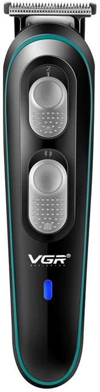 VGR V-055 Professional Hair Clippers Rechargeable Cordless Beard Hair Trimmer Haircut Kit with Guide Combs Brush USB Cord for Men, Family or Pets Fully Waterproof Trimmer 120 min  Runtime 4 Length Settings(Black)