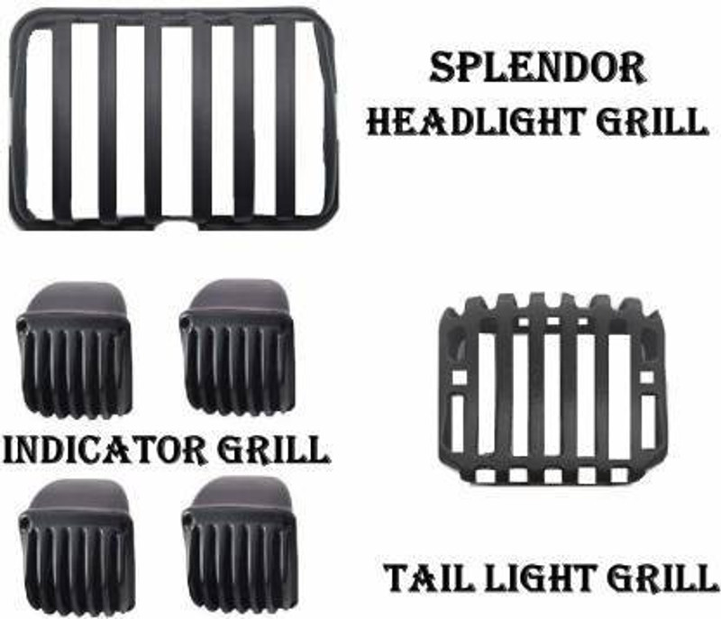 ProRider SPLENDOR-HEADLIGHT-GRILLS-PR Bike Headlight Grill(Black)