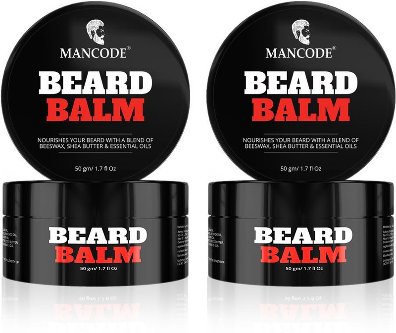 MANCODE Beard Balm with Shea Butter, Jojoba Oil, Tea Tree Oil, for Smooth & Soften Beard,(Pack of 2)(2 Items in the set)