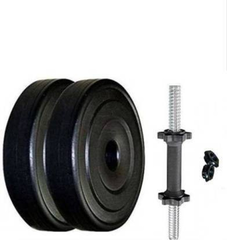 SBR Sports 6 kg 6KG ADJUSTABLE SINGLE DUMBBELL,3KG 2PIECE PVC PLATE WITH 1 ADJUSTABLE DUMBBELL ROD Home Gym Combo