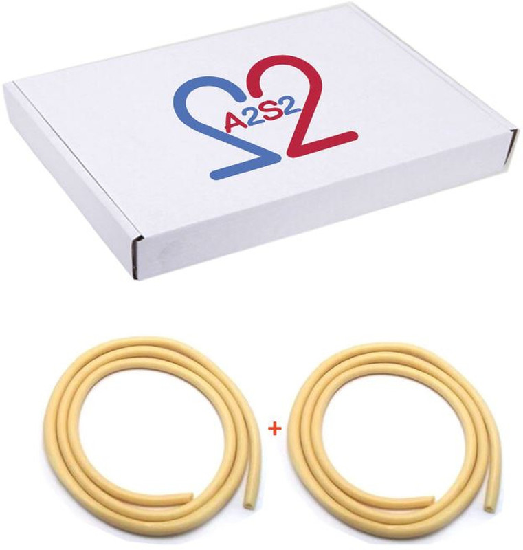 A2S2 Latex Rubber Tube Elastic Natural Latex Fitness Tube Or Slingshot Rubber Tubing Resistance Tube(Milky White)