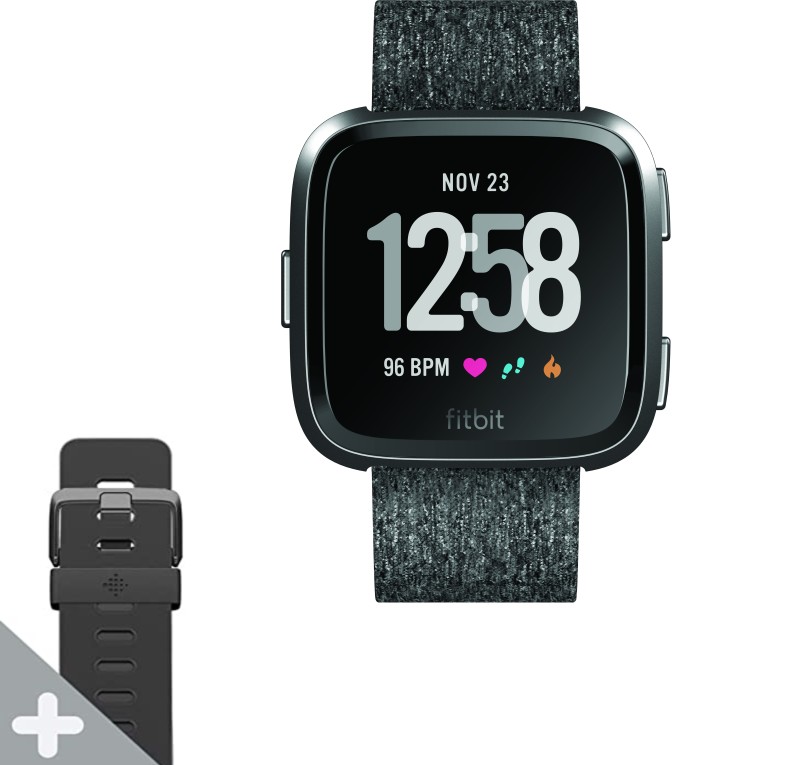 FITBIT Versa Special Edition Smartwatch(Charcoal Strap, Regular)