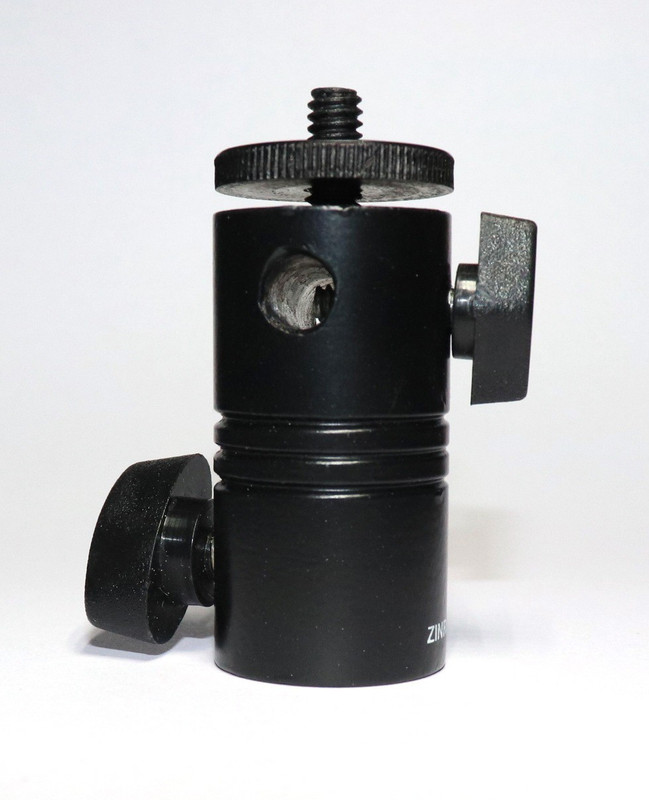 ZINROX 1/4'' Thread Aluminium Alloy Umbrella Holder Adapter for LED and Video Halogen Lighting Stand Purpose Flash Shoe Adapter