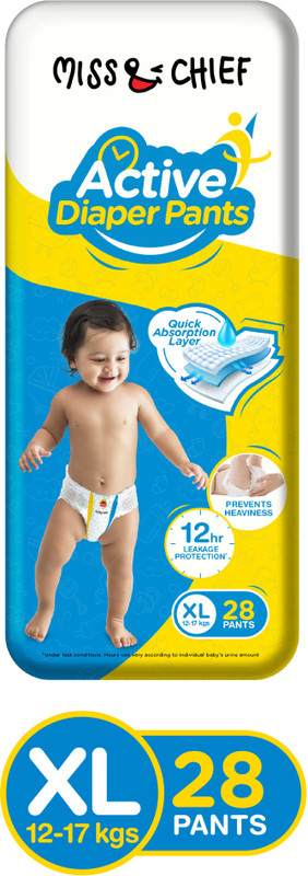 Miss & Chief by Flipkart Active Diaper Pants - XL(28 Pieces)