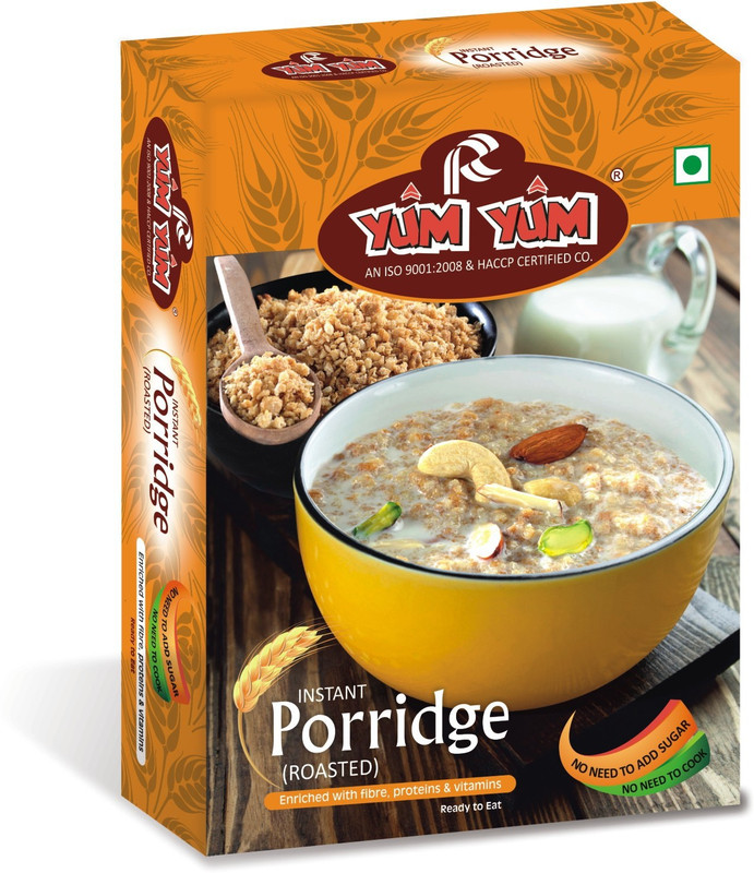 YUM YUM High Fiber Instant Roasted Porridge with Honey – 360gm (180gms*2) Box