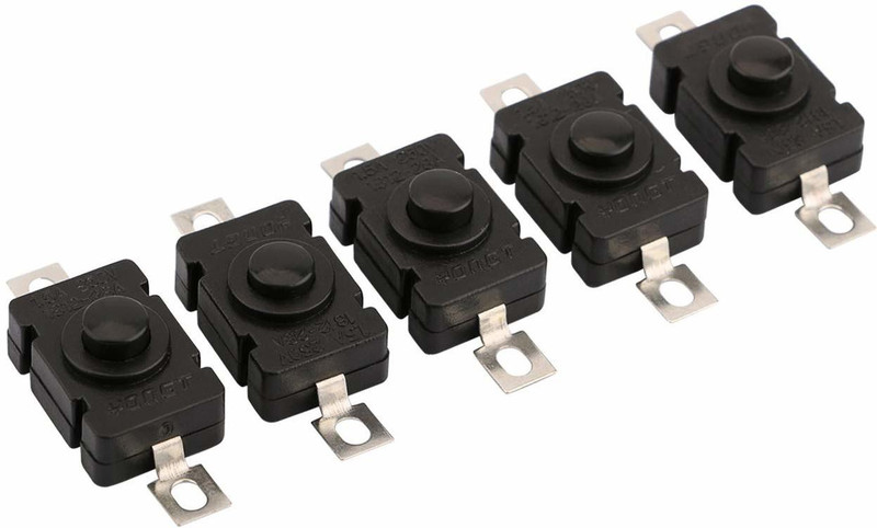 Cam cart Self Locking Switch, DC 260V 1.5 A Tactile Tact Switch 2Pin On Off Push Button Switch DIY Electronics Accessories - Pack of 5 Power Supply Electronic Hobby Kit