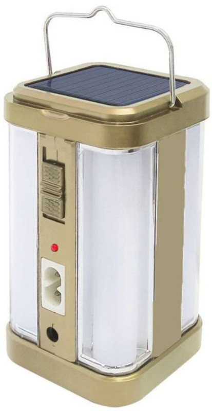 FIRSTLIKE 4 Tube 360 Degree Extra Bright with Electric & Solar Rechargeable 7 hrs Lantern Emergency Light(Blue)