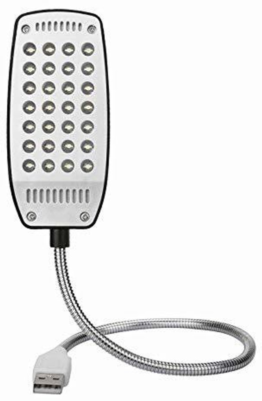 LipiWorld 28 LED USB 5V USB Led Light with 28 Bright LED Lights Flexible for Laptop Keyboard Notebook Desktop PC Study Reading Led Light(Silver)
