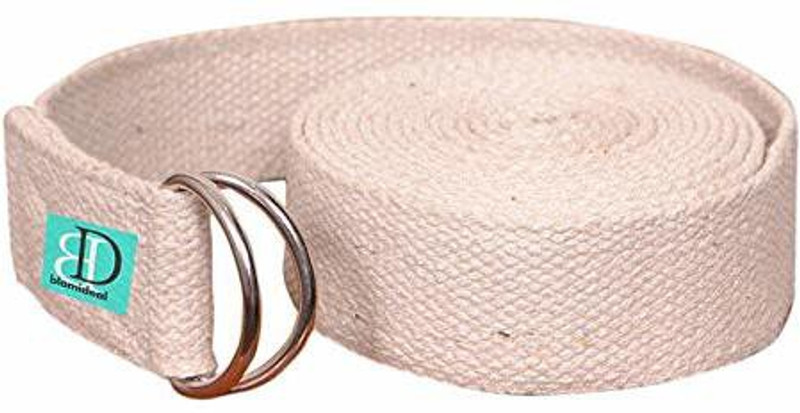 Blomideal Yoga Trip-8 feet Cotton Yoga Strap(White)