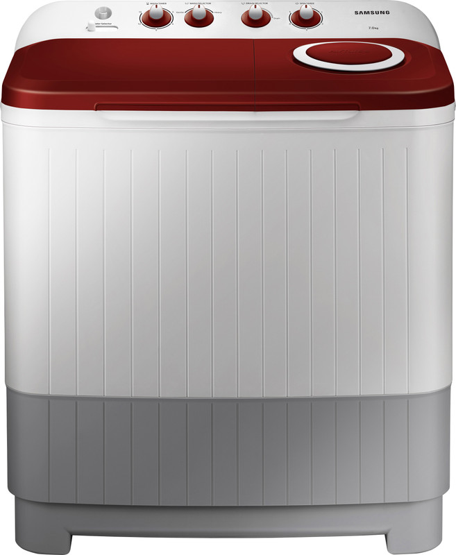 Samsung 7.5 Kg Semi Automatic Top Load Washing Machine Grey, Red(WT75B3200RR/TL)
