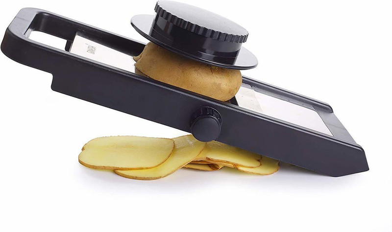 Satisfyshop Multipurpose Stainless Steel Blade Slicer Cutter Or Chopper With Adujustable Know For Vegetables And Fruits Vegetable & Fruit Chopper(1)