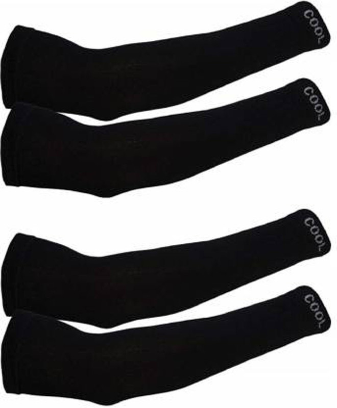 Apastra Cotton Arm Sleeve For Boys & Girls(Free, Black)