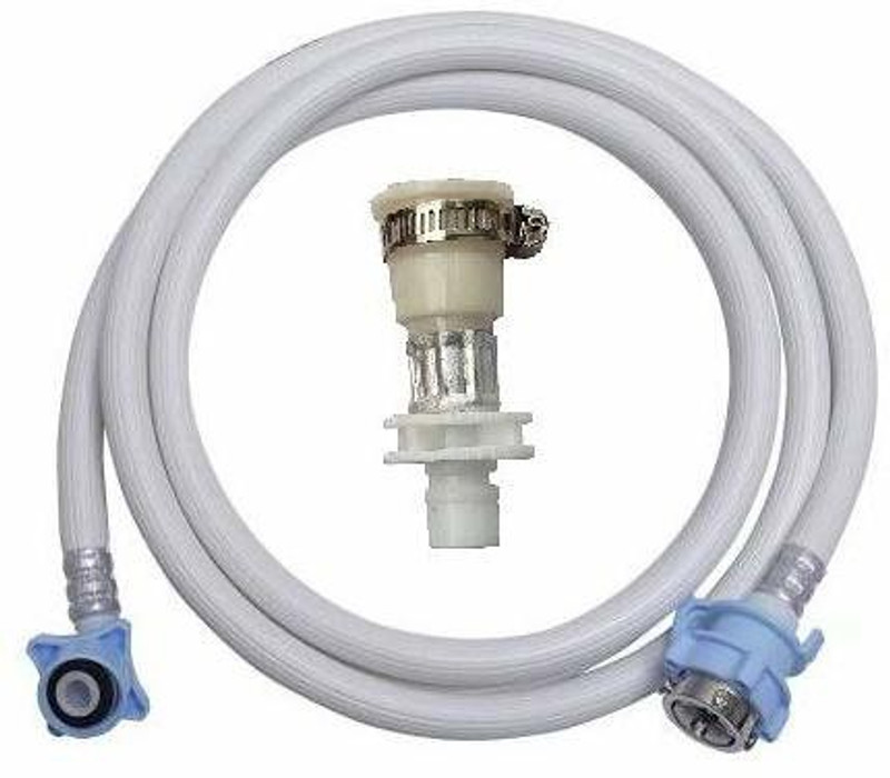 NEW WARE 3 Meter Washing machine Hose Inlet pipe With Outlet Pipe and Tap Connector For Top Loading Fully Automatic Washing Machine Pipe (Inlet+Outlet+Adaptor Combo) Size-Both 3 Meter Hose Pipe(300 cm)