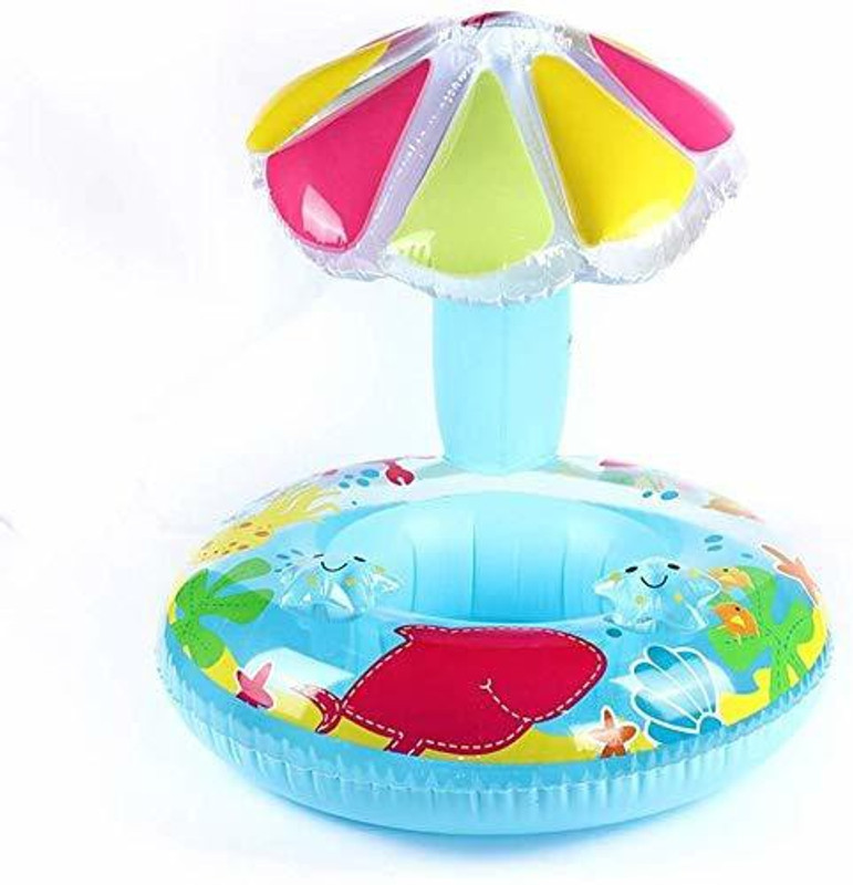 IRIS Swimming Float Ring, Water Inflatable Children's Mushroom Boat Swimming Ring Inflatable Pool Accessory(Multicolor)