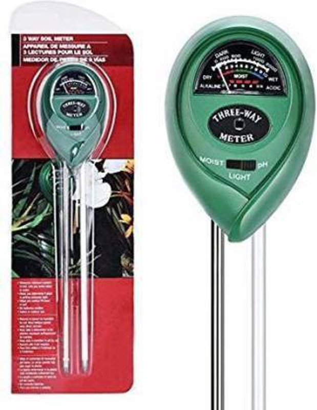 YUV'S 3 Way Soil Meter 3 Way Soil Meter , Appareil De Messure A 3 Lectures pour Soil , Medidor De Tierra De 3 Vias Pin-Type Analog Moisture Measurer(7 mm)