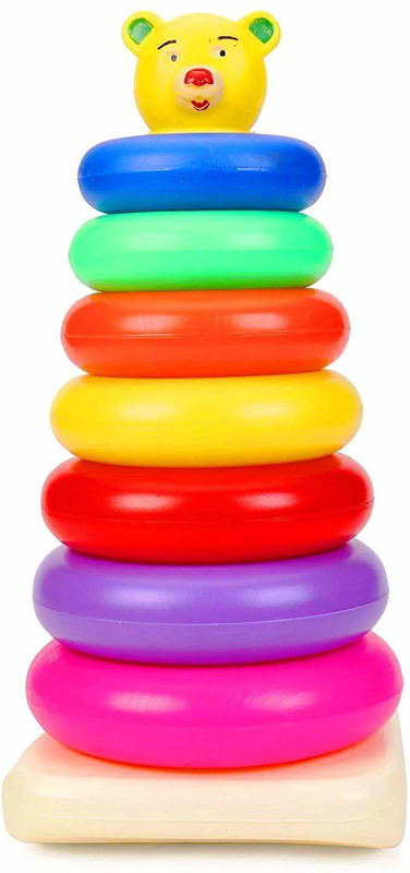 MAYUMI Teddy Rings Toy with 7 Educational Stacking Rings(Multicolor)