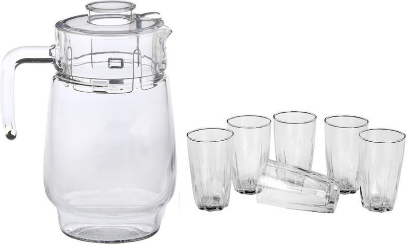 1st Time Combo Of Jug And Glass Lemon Set -A16 Jug Glass Set(Glass)