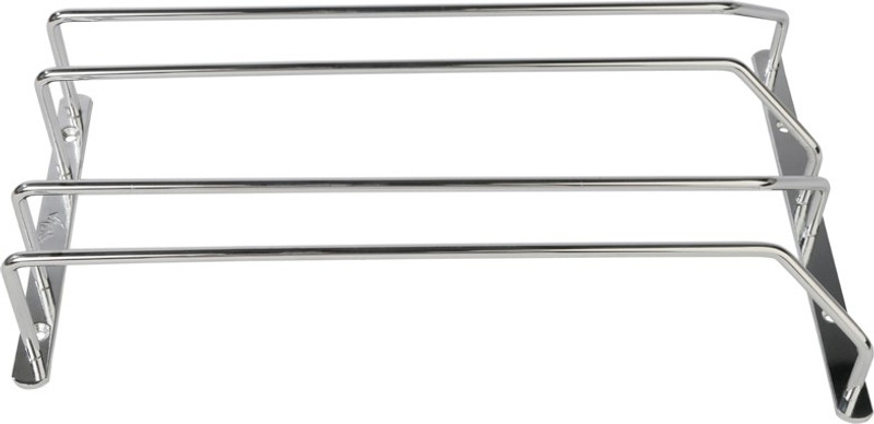 BTL Two Rows Wine Glass Rack in Chrome Finish (Under Cabinet Wine Glass Holder) (Hanging Rack Wine Glass) (Goblet Storage Hanger) (Stemware Organizer) (Rack for Bar Kitchen) (WDA-GR-2) Iron Wine Rack