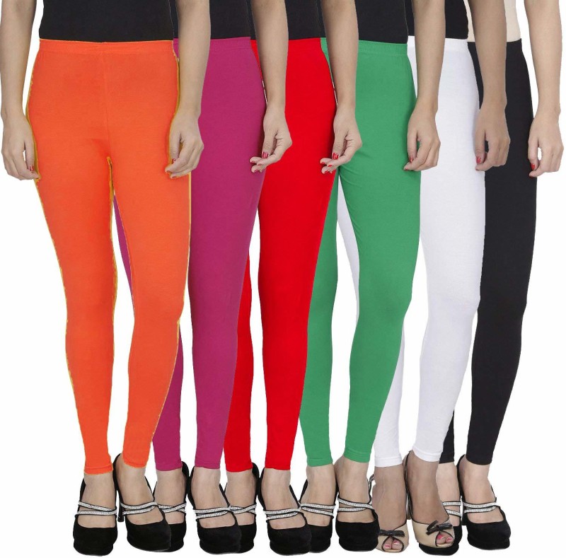 Aaru Collection Ankle Length Legging(Orange, Pink, Red, Green, White, Black, Solid)