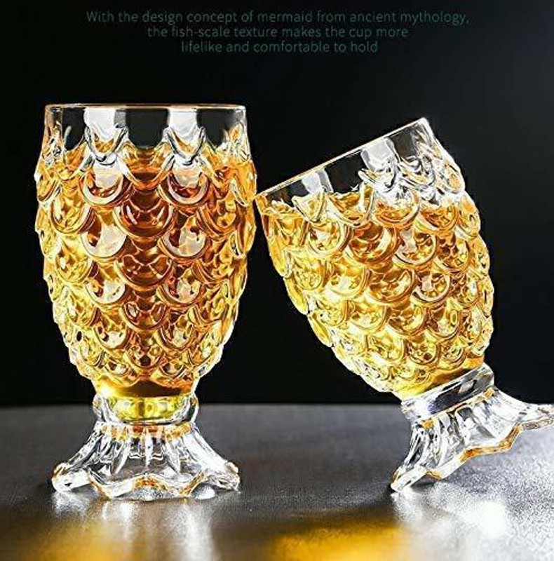 RIAVI ENTERPRISE (Pack of 6) Pineapple Shape Shot Glass Set | Tequila Shot Glass | Espresso and Vodka Shots Glass | Crystal Clear Shot Glass - 50 ML (Pack of 6) Glass Set Glass Set Shot Glass(50 ml, Glass, Clear)